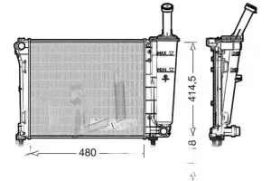 1.2 FIAT 500 Chłodnica wody DENSO