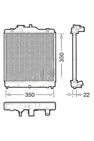 1.6 16V, 1.6 4x4, 1.5 i HONDA CIVIC II Chłodnica wody DENSO