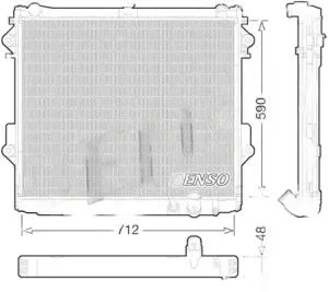 4.7 V8 TOYOTA LAND CRUISER J200 Chłodnica wody DENSO