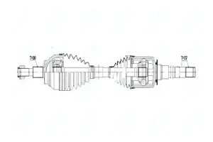 Półoś prawy przód MERCEDES-BENZ KLASA M W164 ML 450, ML 500, ML 280, ML 350, ML 420, ML 300, ML 320, ML 63 NTY