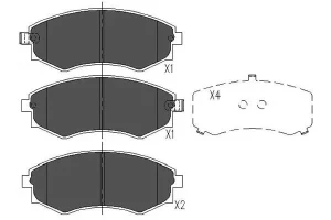 Klocki hamulcowe przód HYUNDAI SONATA II KAVO PARTS