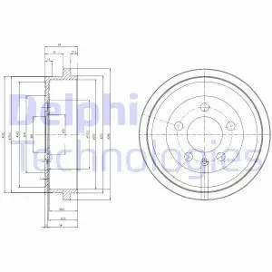 BF463 DELPHI Bęben hamulcowy tył