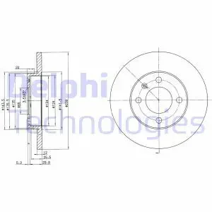 Tarcza hamulcowa przód VW PASSAT B2 DELPHI