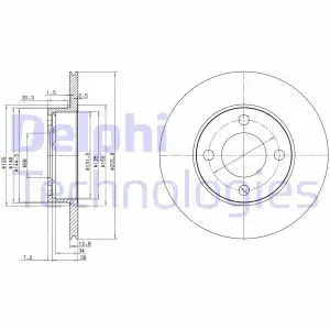 Tarcza hamulcowa przód AUDI 100 C3 DELPHI