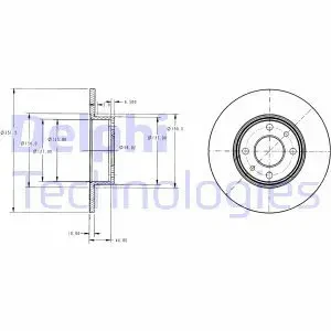 Tarcza hamulcowa tył FIAT STILO DELPHI