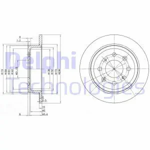 Tarcza hamulcowa tył HONDA CIVIC V DELPHI