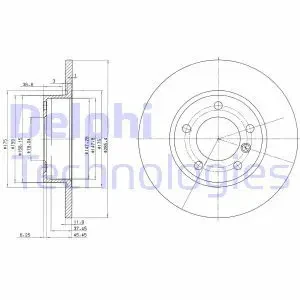 Tarcza hamulcowa przód BMW 3 E36 DELPHI