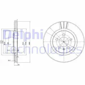 Tarcza hamulcowa przód wentylowana VW GOLF 3 DELPHI