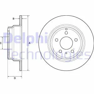 Tarcza hamulcowa tył VOLVO S70 DELPHI