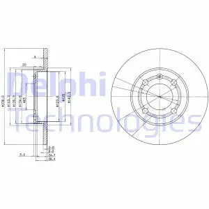 Tarcza hamulcowa przód SEAT AROSA DELPHI