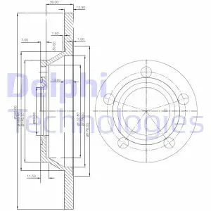 Tarcza hamulcowa przód AUDI A4 B5 DELPHI