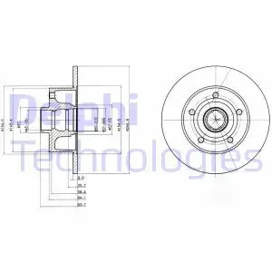 tarcze tył a4 b5 BG3030 DELPHI