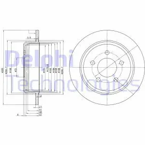 BG3073 DELPHI Tarcza hamulcowa tył