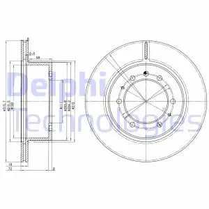 Tarcza hamulcowa tył wentylowana NISSAN PATROL Y60 DELPHI