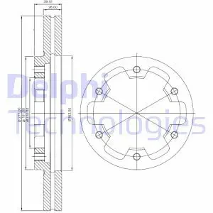Tarcza hamulcowa przód wentylowana NISSAN PICK UP DELPHI