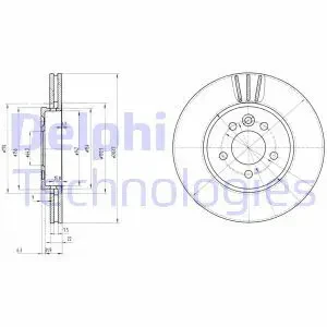 Tarcza hamulcowa przód wentylowana MG MG 6 DELPHI