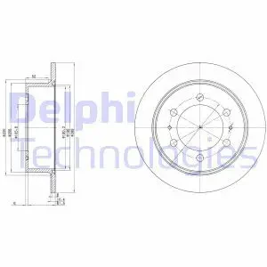 Tarcza hamulcowa tył SSANGYONG KORANDO II DELPHI