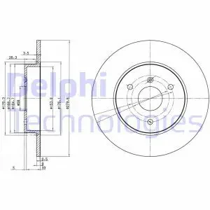 Tarcza hamulcowa przód SMART CROSSBLADE DELPHI