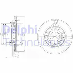 Tarcza hamulcowa przód wentylowana VW FOX DELPHI