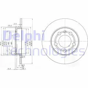 vw golf 4 tarcze hamulcowe tył BG3738 DELPHI