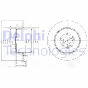 BG3777 DELPHI Tarcza hamulcowa tył