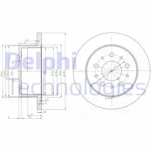Tarcza hamulcowa tył PEUGEOT BOXER DELPHI