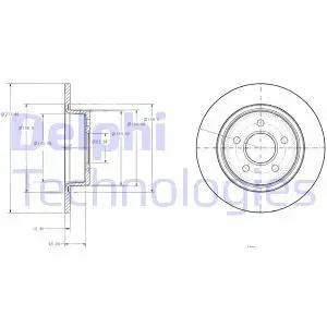 Tarcza hamulcowa tył FORD TOURNEO CONNECT DELPHI