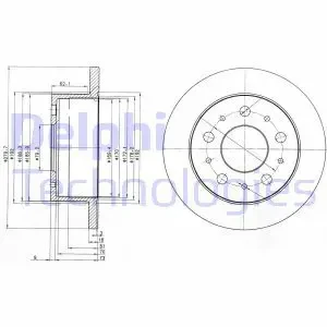 BG3923 DELPHI Tarcza hamulcowa tył