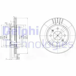 Tarcza hamulcowa przód wentylowana HYUNDAI GETZ DELPHI