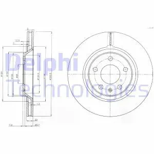 tarcze hamulcowe audi a4 b7 BG3997 DELPHI