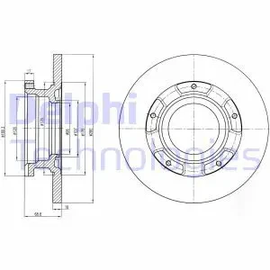 Tarcza hamulcowa tył FORD TRANSIT DELPHI