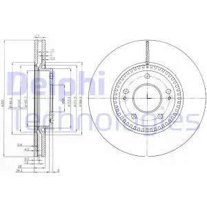 Tarcza hamulcowa przód wentylowana HYUNDAI TUCSON III DELPHI