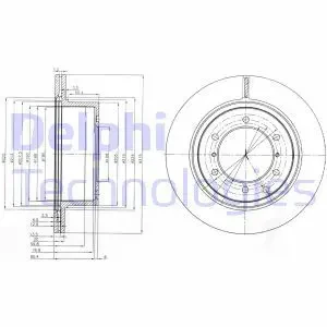 BG4014 DELPHI Tarcza hamulcowa tył wentylowana