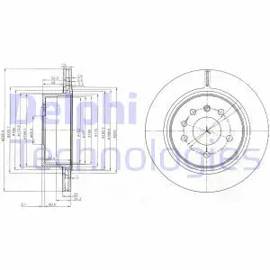 Tarcza hamulcowa tył wentylowana OPEL OMEGA B Kombi (V94) DELPHI
