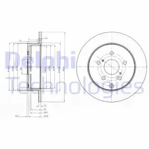 BG4051 DELPHI Tarcza hamulcowa tył