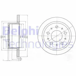 Tarcza hamulcowa tył FIAT DUCATO DELPHI