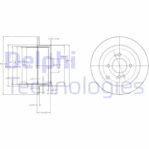 BG4097 DELPHI Tarcza hamulcowa tył