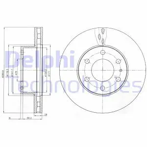 Tarcza hamulcowa przód wentylowana IVECO DAILY VI Skrzynia DELPHI