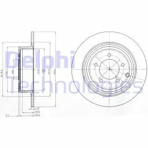 Tarcza hamulcowa tył MITSUBISHI ASX DELPHI