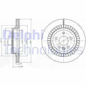 BG4270 DELPHI Tarcza hamulcowa tył wentylowana