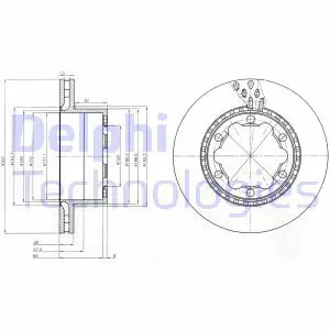 Tarcza hamulcowa tył wentylowana VW CRAFTER DELPHI