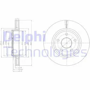 Tarcza hamulcowa przód wentylowana JEEP GRAND CHEROKEE III DELPHI