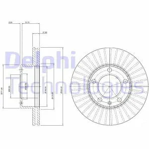 Tarcza hamulcowa przód wentylowana RENAULT MASTER DELPHI
