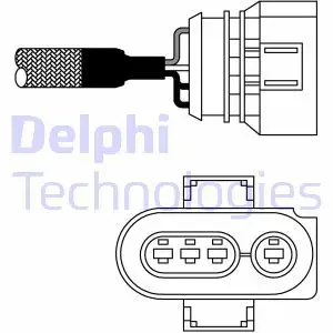 1.8 T Sonda lambda ogrzewana regulacyjna diagnostyczna przed katalizator za katalizator AUDI A4 B5 DELPHI