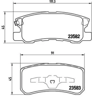 Zestaw klocków hamulcowych, hamulce tarczowe LANCIA FLAVIA BREMBO