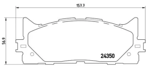 Zestaw klocków hamulcowych, hamulce tarczowe TOYOTA AURION BREMBO