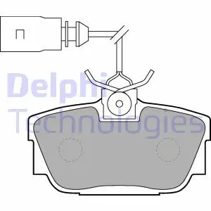 Klocki hamulcowe tył z czujnikiem VW TRANSPORTER T4 DELPHI