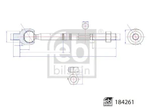 Połączenie osiowe, drążek kierowniczy poprzeczny MERCEDES-BENZ SPRINTER B907, B910 FEBI BILSTEIN