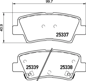 Zestaw klocków hamulcowych, hamulce tarczowe KIA RIO IV BREMBO