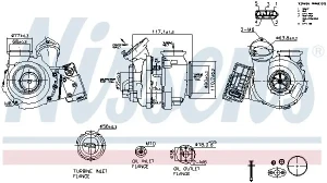 525 d, 530 d Urządzenie doładowujące, system doładowania BMW 5 F10 NISSENS